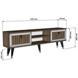 Hanah home tv polica lidya walnut silver Cene