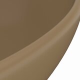  Luksuzni ovalni umivaonik mat krem 40 x 33 cm keramički | shoptok.hr