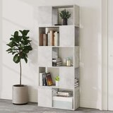 vidaXL Knjižna omara za razdelitev prostora betonsko siva 60x24x155 cm, (20978202) | Shoptok.si