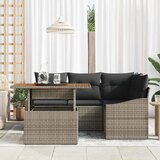 Sjedeća garnitura za vrt 5 kom. Siva Poli ratan 100 x 55 x 73 cm | shoptok.hr