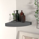 vidaXL plutajuća kutna polica visoki sjaj siva 25 x 25 x 3,8 cm MDF Cijene