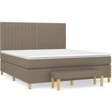 Maison Chic Box spring postelja - Vzmetna postelja z vzmetnico taupe 180x200 cm blago SL8476, (21885966) | Shoptok.si