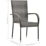  Vrtna jedilna garnitura 9-delna siva, (20680832) | Shoptok.si