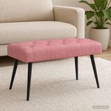  Klupa s gumbastim tkanjem Ružičasta 80 x 40 x 46 cm Baršun | shoptok.hr