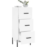  Komoda bijela 34,5 x 34 x 90 cm od konstruiranog drva | shoptok.hr