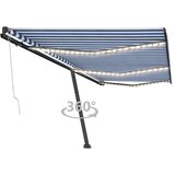 vidaXL Automatska tenda sa senzorom LED 600 x 300 cm plavo-bijela Cijene