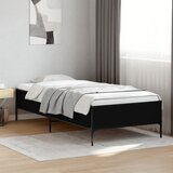 Maison Chic Posteljni okvir - Enojna postelja - Postelja za odrasle črn 90x200 cm inženirski les in kovina-J8424, (21762727) | Shoptok.si