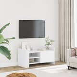 Maison Chic TV omarica - TV stojalo - Televizijska omarica bela 80x35x40 cm inženirski les, (21700486) | Shoptok.si