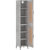  Visoka komoda siva betona 34,5x34x180 cm od konstruiranog drva Slike