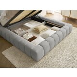 Bobochic Paris Svijetlo sivi tapecirani bračni krevet s prostorom za odlaganje s podnicom 160x200 cm Mont Blanc – | shoptok.hr