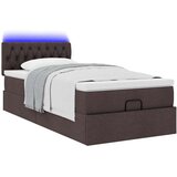 vidaXL Otomanski posteljni okvir z vzmetnico rjav 80x200 cm blago, (21611301) | Shoptok.si