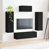  Komplet TV omaric 4 pcs Črna Konstruiran les - - črna - 61.16 - 30 x 31 x 60 cm - 2025-vidaXL-Uvoz_2 | Shoptok.si