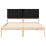  Krevetni okvir s tapiciranim uzglavljem Crna 140 x 190 cm | shoptok.hr