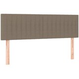 Krevet box spring s madracem LED smeđesivi 140x200 cm tkanina | Eponuda.ba
