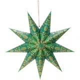 Papirnata božična zvezda, Dark Green - 60 cm