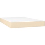  Box spring postelja z vzmetnico krem 120x200 cm blago, (20727060) | Shoptok.si
