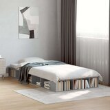 vidaXL Posteljni okvir betonsko siv 75x190 cm inženirski les | Shoptok.si