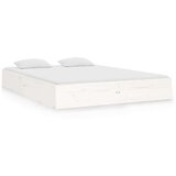  Posteljni okvir bel trden les 140x190 cm, (20644811) | Shoptok.si