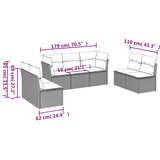  7-dijelni set vrtnih sofa od poliratana s jastucima smeđi | shoptok.hr
