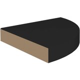 vidaXL Plutajuće kutne police 2 kom crne 25 x 25 x 3,8 cm MDF | shoptok.hr