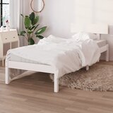  Okvir za krevet od masivne borovine bijeli 90 x 190 cm mali | shoptok.hr