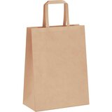  Papirnate vrećice 250 kom s ručkama smeđe 21x11x28 cm | Eponuda.com