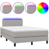  box spring s madracem LED svjetlosivi 120x200 cm tkanina | shoptok.hr