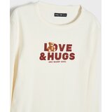 Sinsay Pamučna majica dugih rukava s natpisom Slike