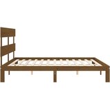  Okvir kreveta s uzglavljem boja meda 200x200cm od masivnog drva | Eponuda.com