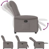  Naslonjač od tkanine smeđesivi | shoptok.hr