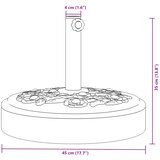  Baza suncobrana za stupove Ø 38/48 mm 25 kg okrugla | shoptok.hr