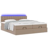 vidaXL okvir kreveta s madracima cappuccina 200x200 cm umjetna koža | shoptok.hr