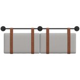  Držeće uzglavlje Zidne Oblačnosiva 150 x 55 x 5 cm Antikni PU - Siva boja oblaka 140 cm bez LED | shoptok.hr