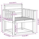  Set vanjskih sofa Čvrsto drvo akacije Bijela | shoptok.hr