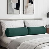 vidaXL Blazine 2 pcs Temno zelena Ø 25 x 70 cm blago | Shoptok.si