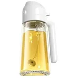 600ml Oljna Razpršilka iz Debelega Stekla - Razpršite & Nalijte, Kuhinjski Dozator White, (5000246659)