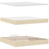  Otomanski krevet s madracem krem 180x200cm od tkanine | shoptok.hr