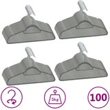 The Living Store Obešalniki 100 kosov nedrseči sivi žamet - Obešalnik, (21494607) | Shoptok.si