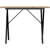  Blagovaonski stol X-oblika 100x50x75 5 cm od borovine i željeza | shoptok.hr