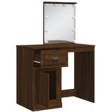  Toaletni stolić LED smeđa boja hrasta 90 x 42 x 132,5 cm | Eponuda.com