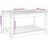  Vrtni stol crni 82,5 x 50,5 x 45 cm od masivne borovine | shoptok.hr