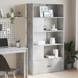 vidaXL Knjižna omara betonsko siva 100x36x189 cm inženirski les Cene