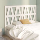  Posteljno vzglavje belo 126x4x100 cm trdna borovina, (20647634) | Shoptok.si