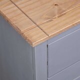  Komoda od masivne borovine siva 135x40x80 cm asortiman Panama | shoptok.hr