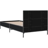  Okvir za krevet crni 90 x 190 cm od konstruiranog drvo i metal | shoptok.hr