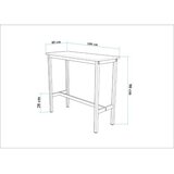 Hanah home mola set 100 - karina white white bar table & stool set (3 pieces) | Eponuda.com
