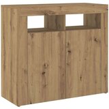  Komoda s LED svjetlima boja hrasta 80x35x75cm konstruirano drvo | shoptok.hr