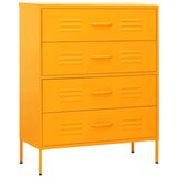 vidaXL Predalnik gorčično rumena 80x35x101,5 cm jeklo | Shoptok.si