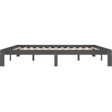  Okvir za krevet od masivne borovine sivi 200 x 200 cm | shoptok.hr