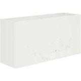  Vrtna saksija 2 kom. Bijela 100 x 20 x 49 cm Čelična vrata | shoptok.hr